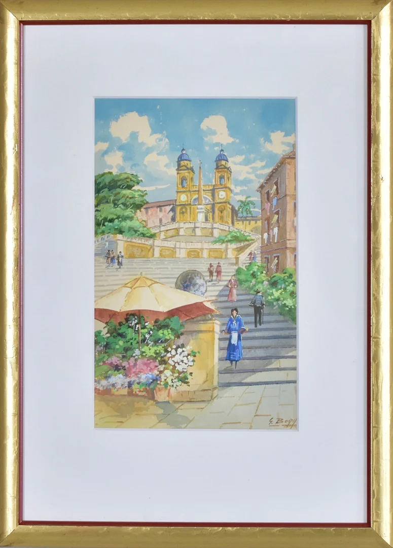 GIOVANNI BORA. Akvarell. — Paintings — Halmstads Auktionskammare