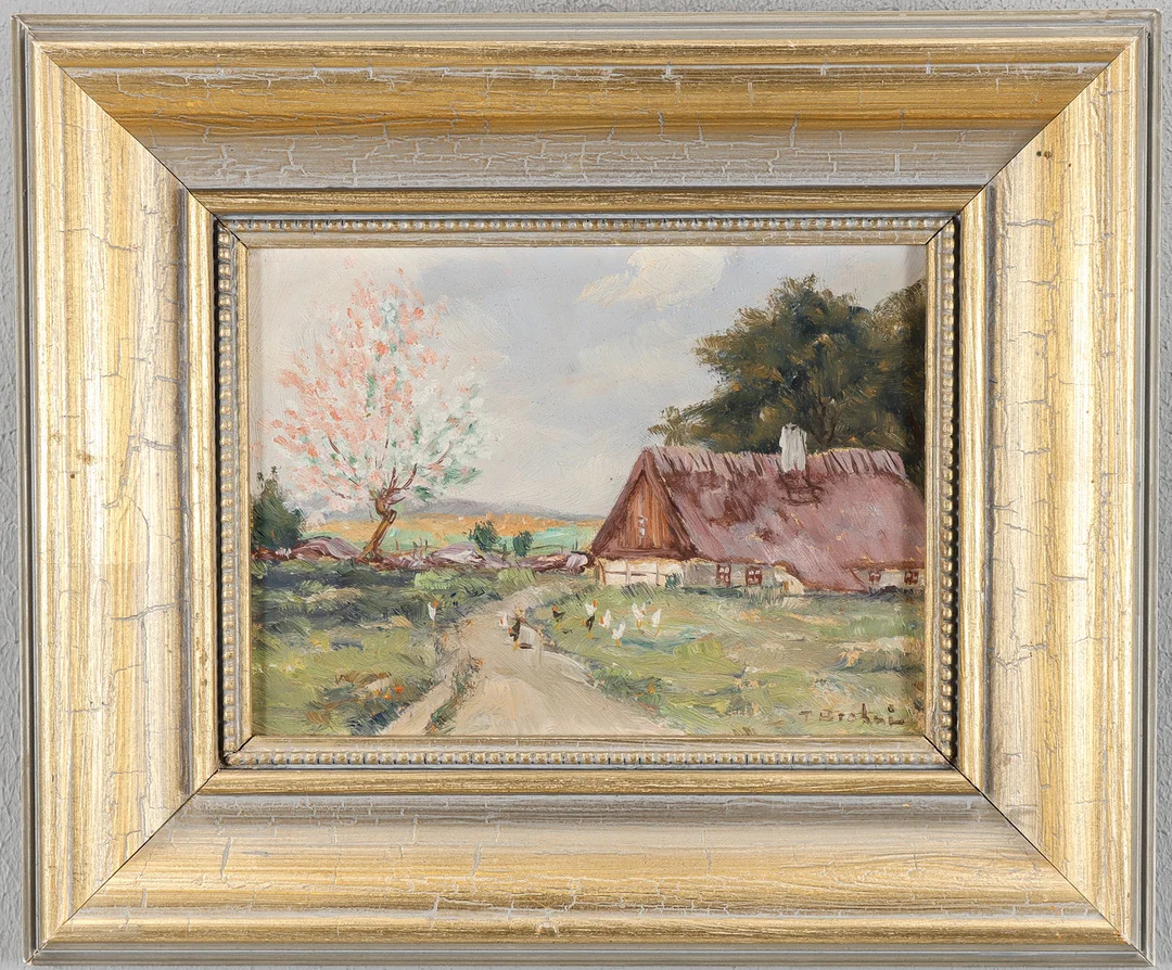OIDENTIFIERAD KONSTNÄR olja på pannå, signerad. — Paintings — Karlstad Hammarö Auktionsverk