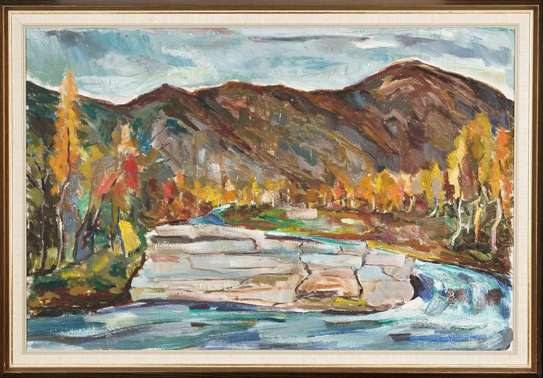 TORSTEN BERGMARK. Olja på duk, Fjällmotiv, Signerad. — Paintings — Norrlands Auktionsverk