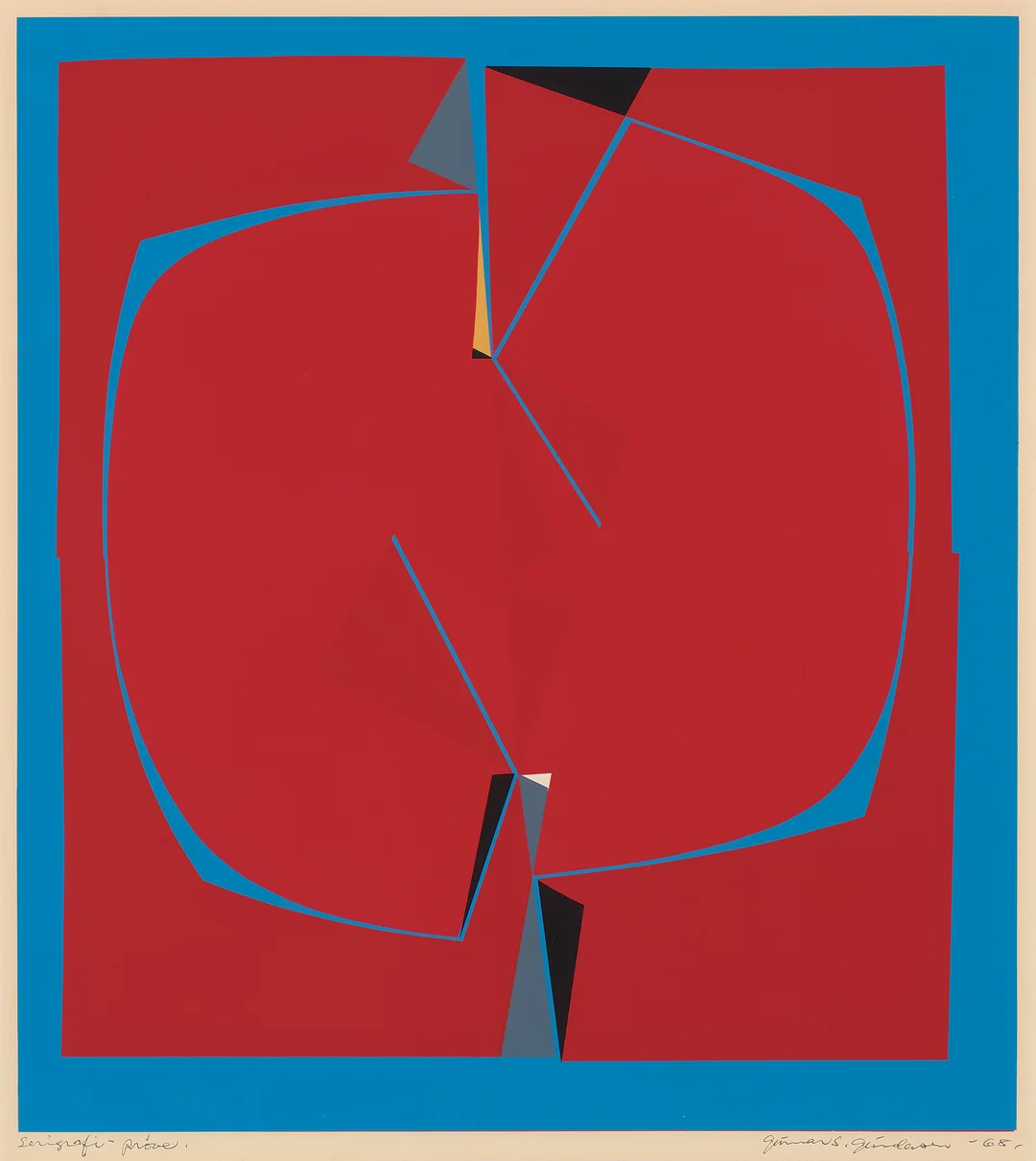 Gundersen, Gunnar S. — Komposisjon, 1968 — Kunst/Grafikk — Blomqvist
