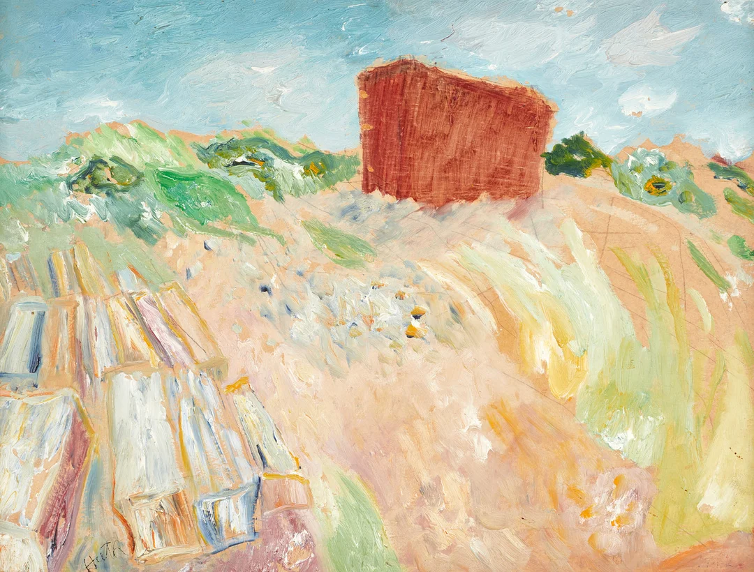 FELIX HATZ (1904–1999). Landskap, signerad, olja / blandteknik på pannå. — Paintings — Crafoord Auktioner Stockholm