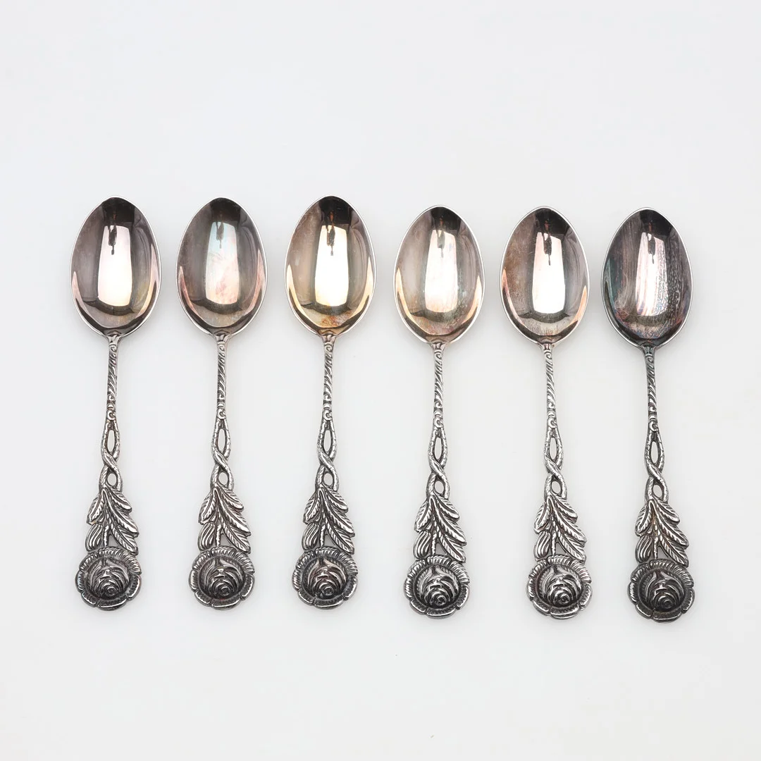 SKEDAR 6 stycken, silver, vikt ca 64 gram. — Silver — Borås Auktionshall