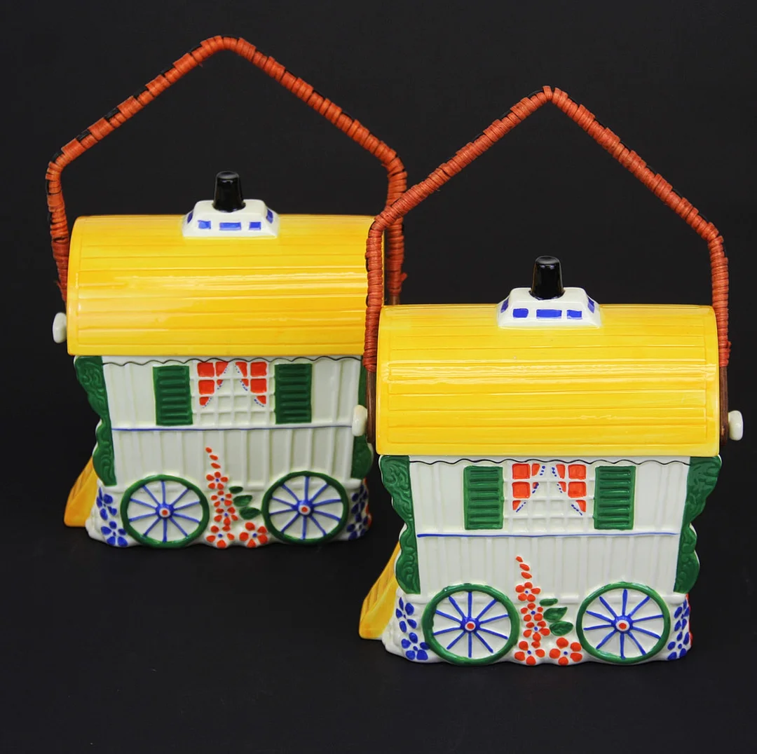 OLD ROMANY BISCUIT BARRELS. — European — Chalkwell Auctions
