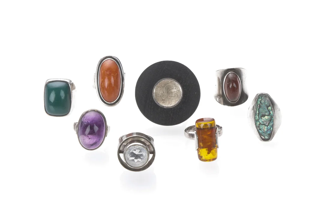 NE From etc. Eight silver rings (8) — Jewellery/Rings — Lauritz