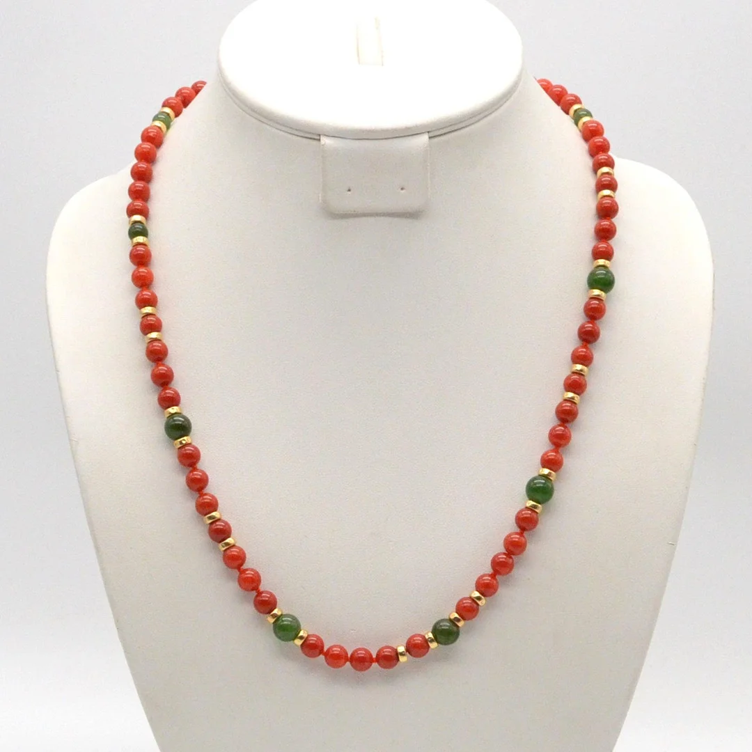 PERLENCOLLIER AUS TURMALIN (ROT UND GRÜN), 18 KARAT TRENNPERLEN UND VERSCHLUSS, 20. JAHRHUNDERT. — Necklace — Kunst- und Auktionshaus Kleinhenz
