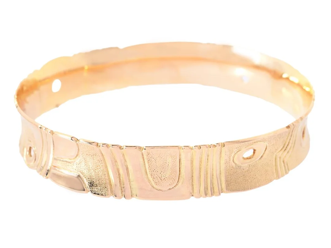 CLAES GIERTTA, armring, 18K guld, signerad, Stockholm 1988, stl 19, vikt 36,3 g. (d) — Smycken/Armring — Kaplans