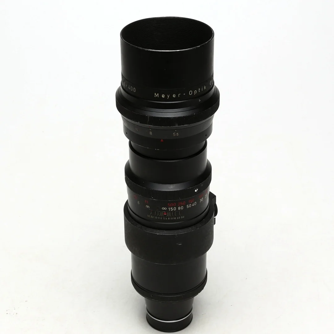 OBJEKTIV i fodral, Telemegor 5,5/400 Meyer-Optik Görlitz 2681112. — Cameras & accessories — Kalmar Auktionsverk