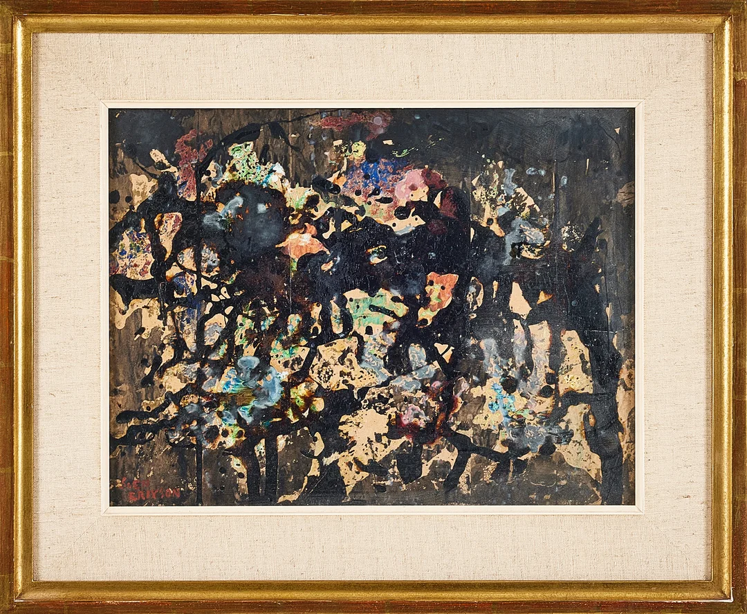 SVEN X:ET ERIXSON. ''Blommande träd'', blandteknik, signerad. — Paintings — Stockholms Auktionsverk Magasin 5