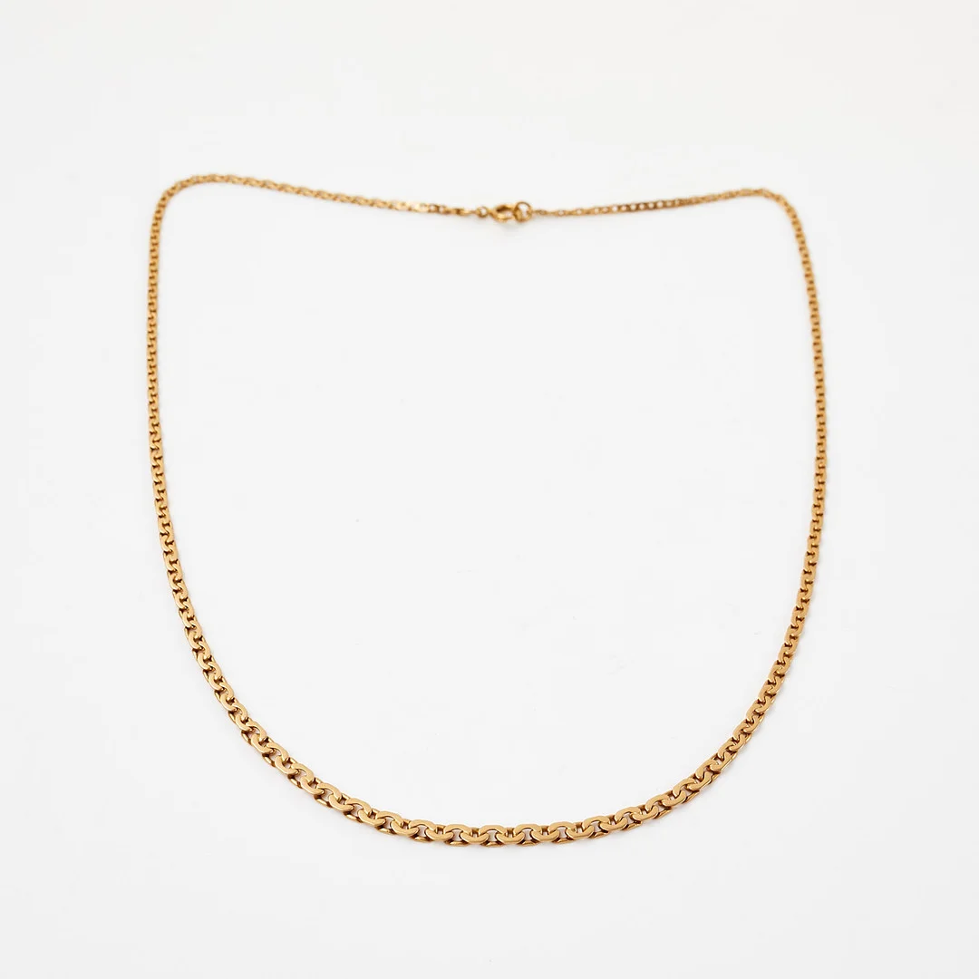 HALSBAND, 18 k guld, pressad ankarlänk, svenska kontrollstämplar. — Necklace — Stockholms Auktionsverk Sickla