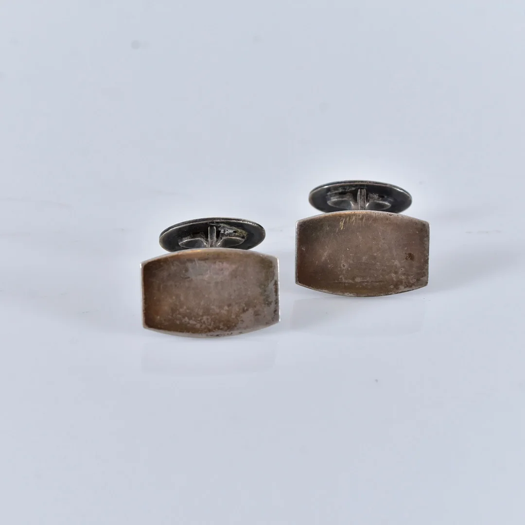 MANSCHETTKNAPPAR, silver, Cson Göteborg 1946. — Cufflinks & Tie Pins — Halmstads Auktionskammare