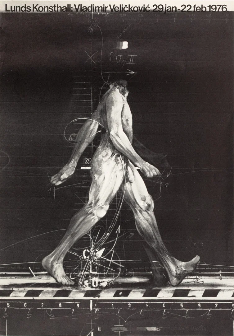 UTSTÄLLNINGSAFFISCH. Vladimir Veličović, Lunds Konsthall, 1976. — Engravings & Prints — Karljohan Auktioner