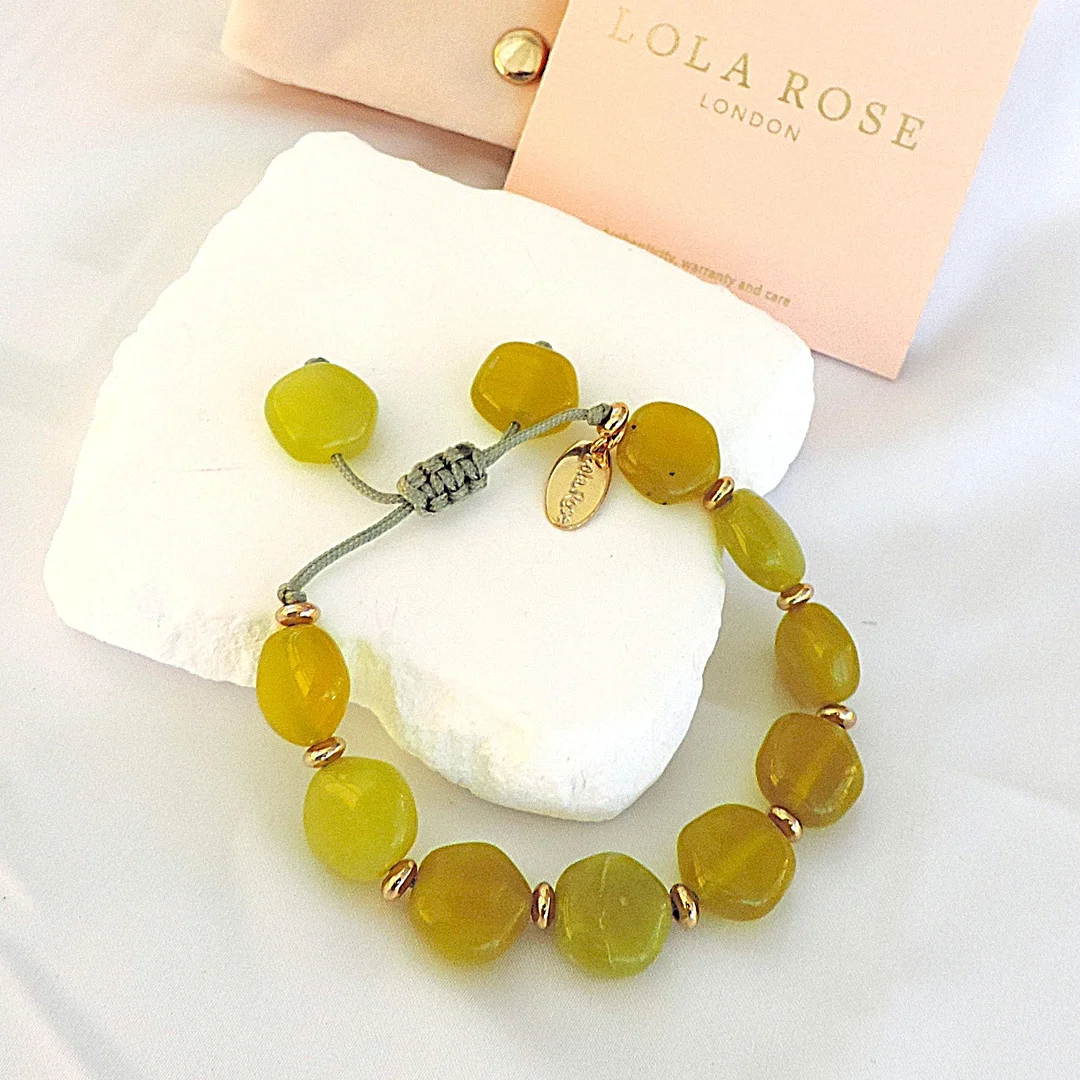 LOLA ROSE LONDON CHUNKY MUSTARD AGATE BRACELET. — Bracelets — Chalkwell Auctions