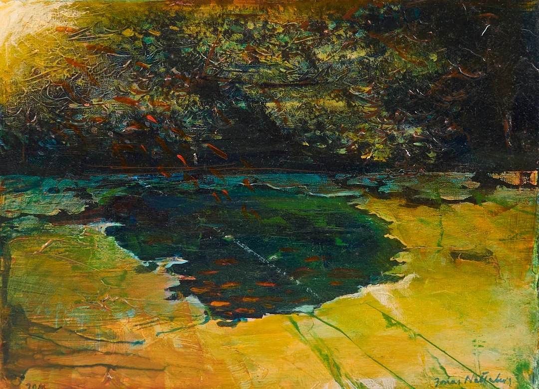 JONAS NETTERBERG. Oljemåning, signerad, komposition. — Paintings — Metropol Auktioner