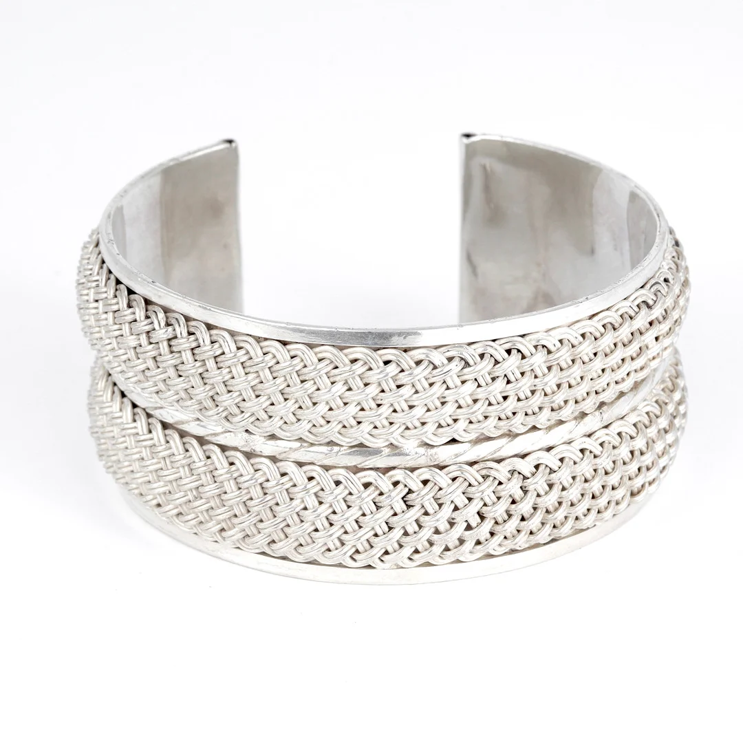 HEAVY SILVER BANGLE. — Bracelets — Chalkwell Auctions