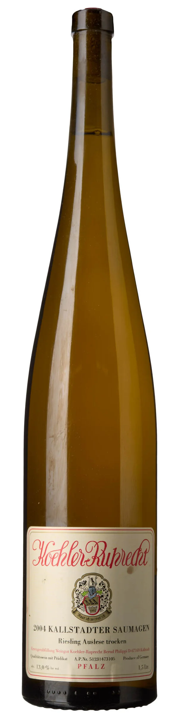 1 x MAG Kallstadter Saumagen Riesling Auslese Trocken 2004, Koehler-Ruprecht — 1 x MAG Kallstadter Saumagen Riesling Auslese Trocken 2004, Koehler-Ruprecht — Vin/Vin — Blomqvist