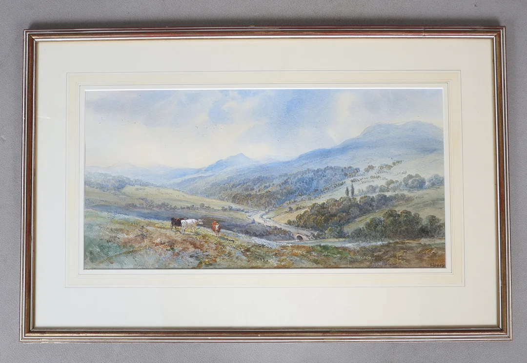 HENRY? (19TH CENTURY) CATTLE GRAZING. — Paintings — Bishop & Miller