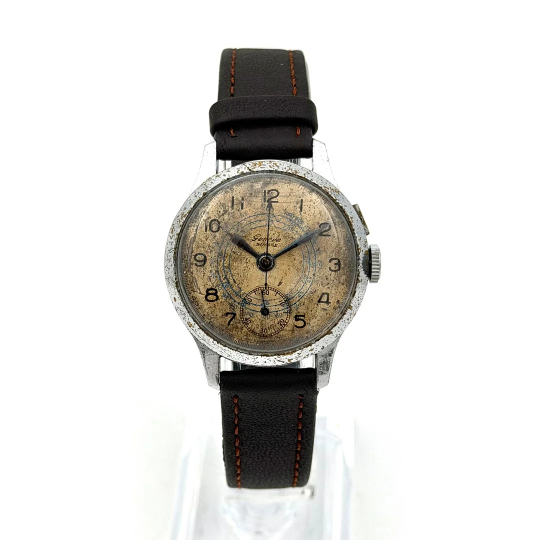 GENEVE SUISSE, s ka doctor´s watch, ca 1920/30-tal, manuell, stål. — Wristwatches — Skandia Auktion