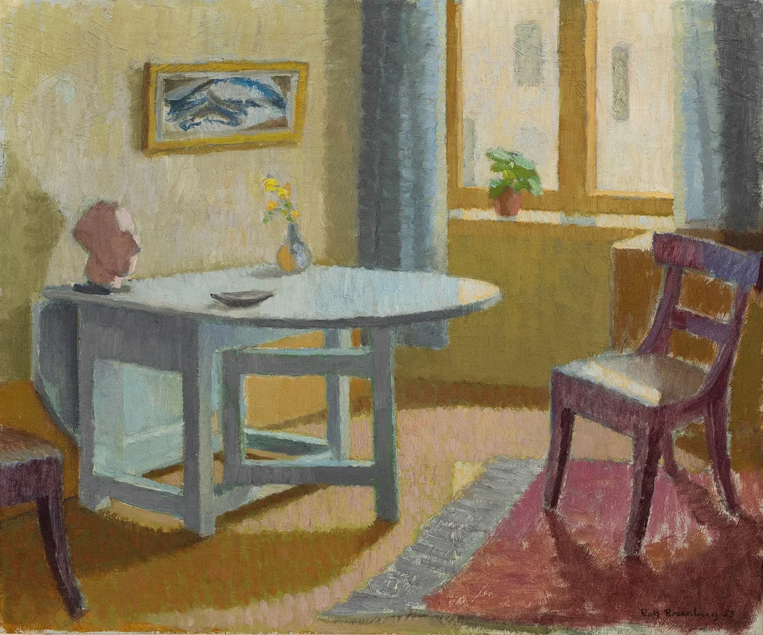 ROLF ROSENBERG (1921-2005). Interiör, olja på duk, signerad och daterad, -53. — Paintings — Auktionshuset Kolonn
