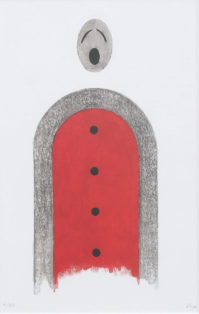 UNO SVENSSON. Komposition, serigrafi nr 7/49, signerad. — Engravings & Prints — Garpenhus Auktioner
