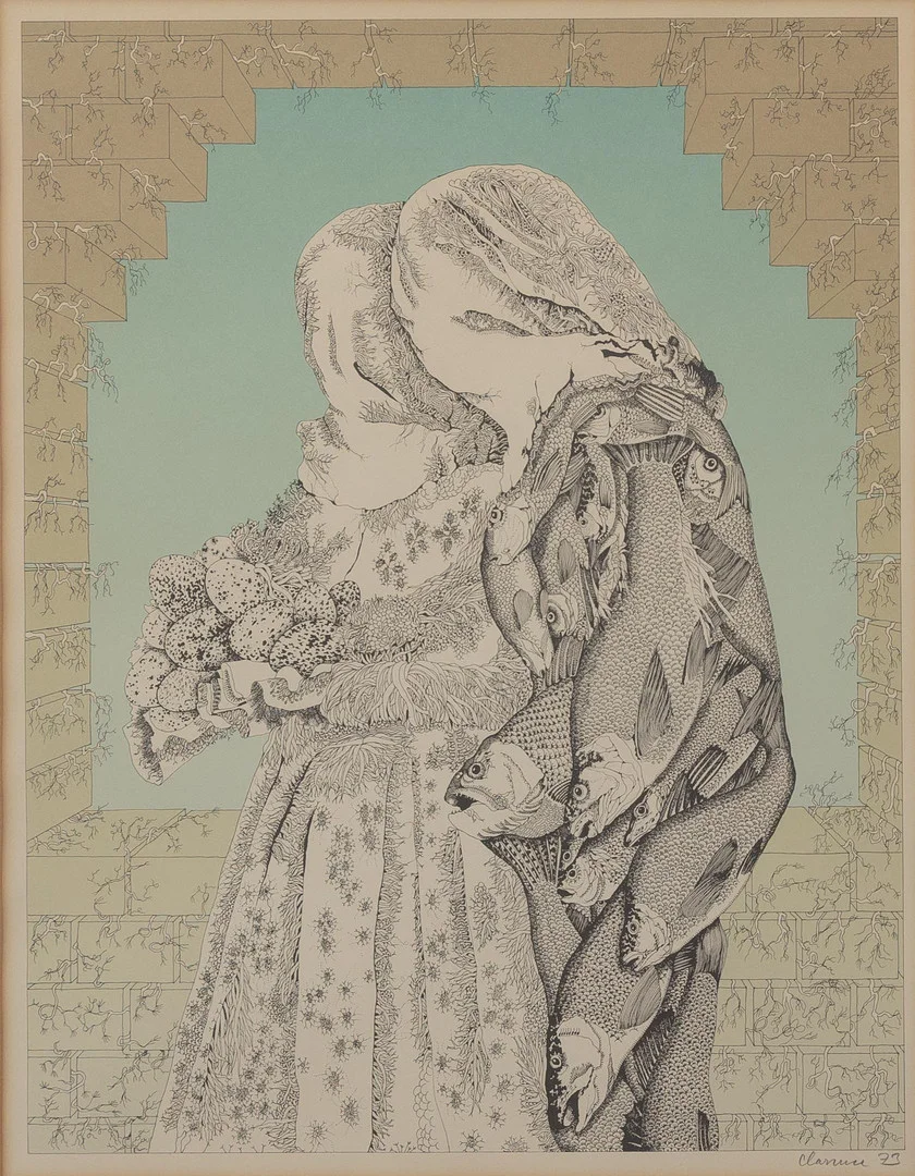 CLARENCE BERGQUIST (FÖDD 1936). Paret, litografi, signerad och daterad -74. — Engravings & Prints — Garpenhus Auktioner