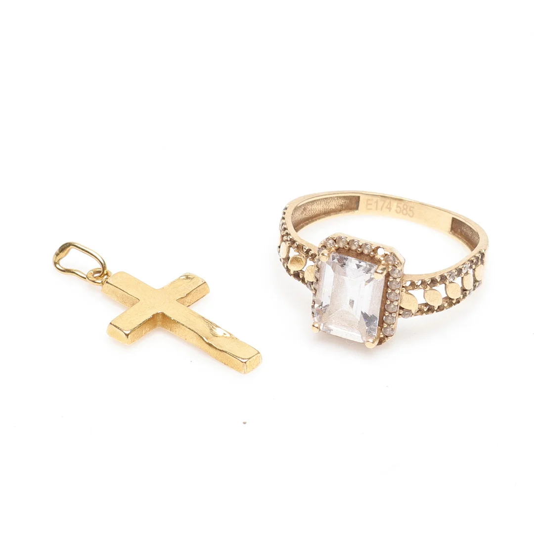 SKROT, två delar, guld, 14k, ca 2,6 gram. — Objet de vertu & Miscellaneous — Gomér & Andersson Linköping