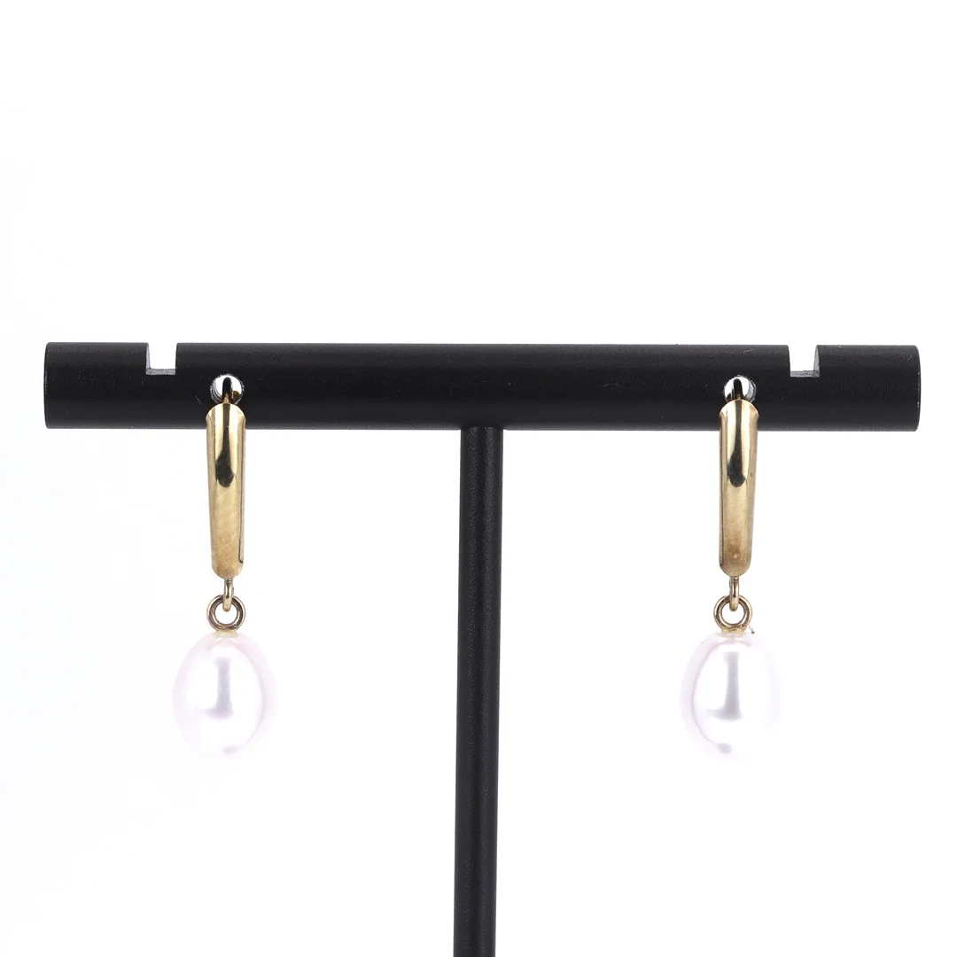 14CT GOLD PEARL EARRINGS. — Earrings — Chalkwell Auctions