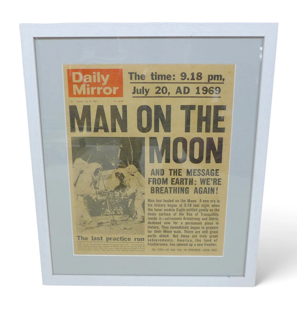 "MAN ON THE MOON" NEWSPAPER. — Other collectables — Batemans of Stamford