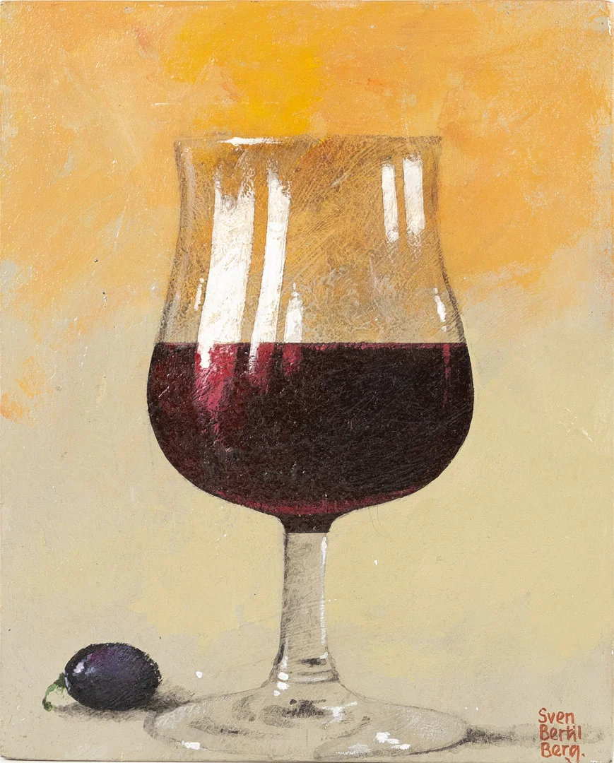 SVEN BERTIL BERG. akryl på pannå, "Fransk export", signerad. — Paintings — Karljohan Auktioner