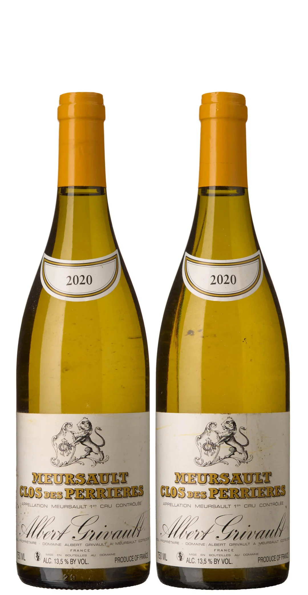 2 x Meursault 1er Cru Clos des Perrieres 2020, Albert Grivault — 2 x Meursault 1er Cru Clos des Perrieres 2020, Albert Grivault — Vin/Vin — Blomqvist