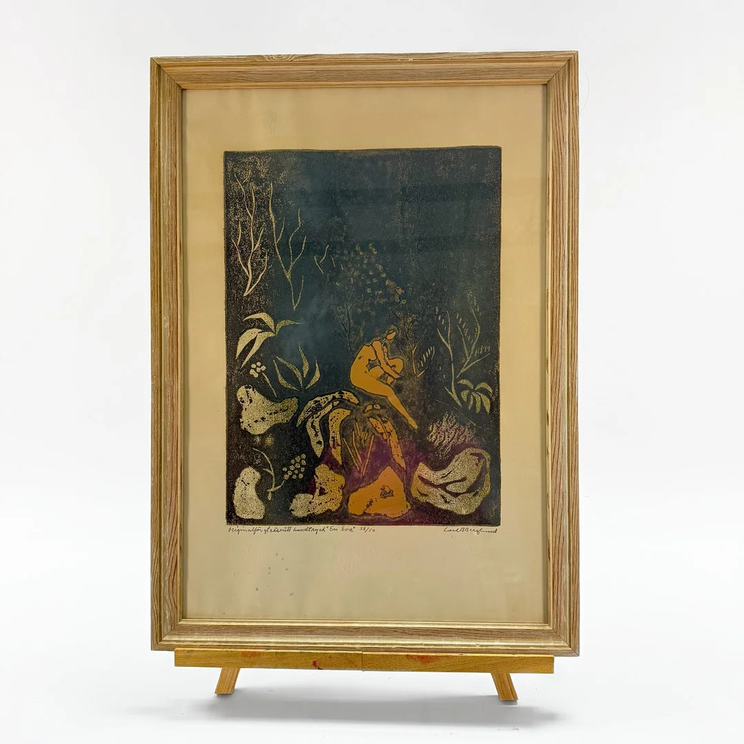 CARL B BERGLUND. LITTOGRAFI - "En Eva" numrerad 38/50. — Engravings & Prints — TOKA Auktionshus