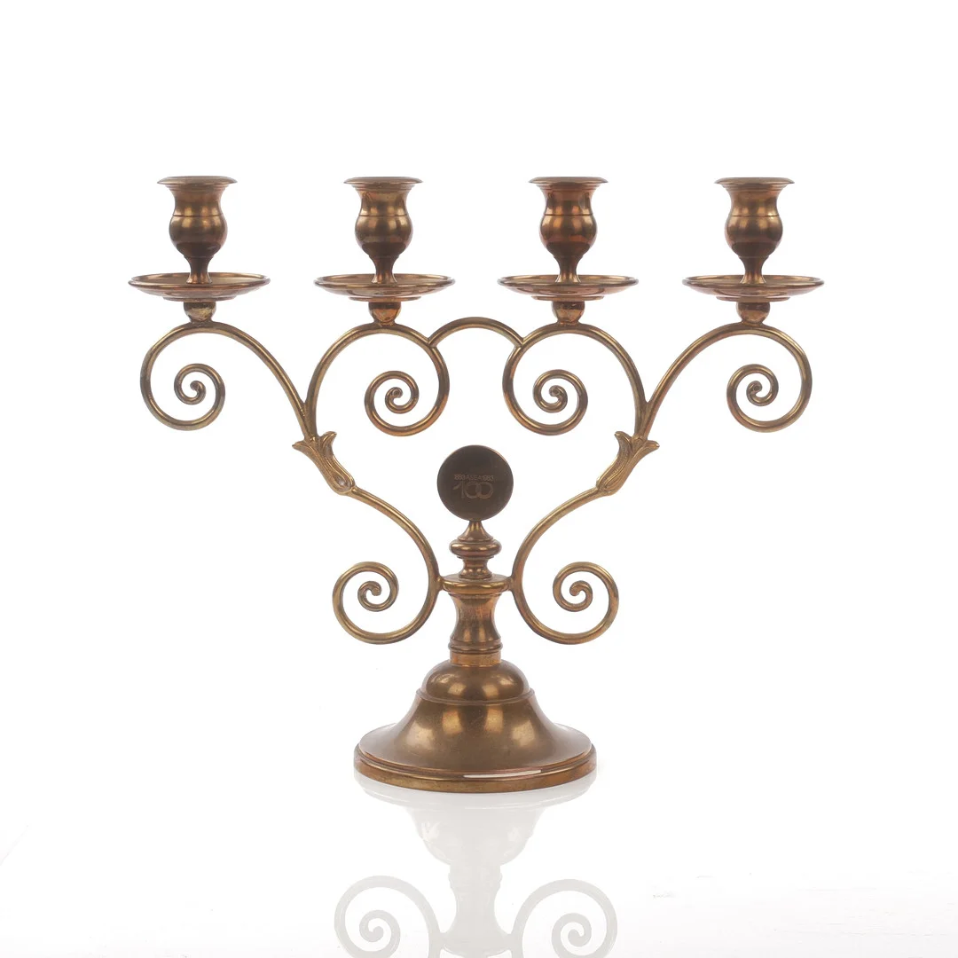 KANDELABER, mässing, Skultuna, 1980-tal. — Candlesticks — Auktionsfirma Kenneth Svensson i Kalmar