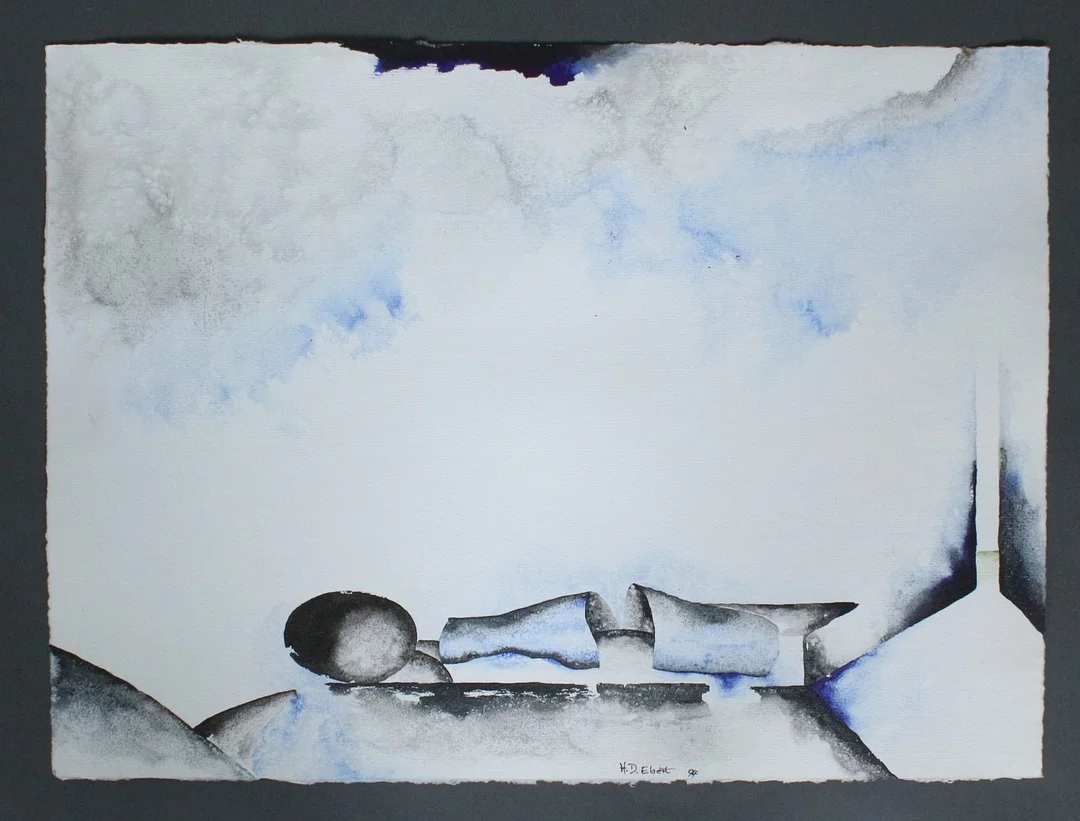 HEINZ DIETER EBERT. Mischtechnik, signiert, 1994, ca. 47 x 65 cm. — Drawings — Stockholms Auktionsverk Düsseldorf/Neuss