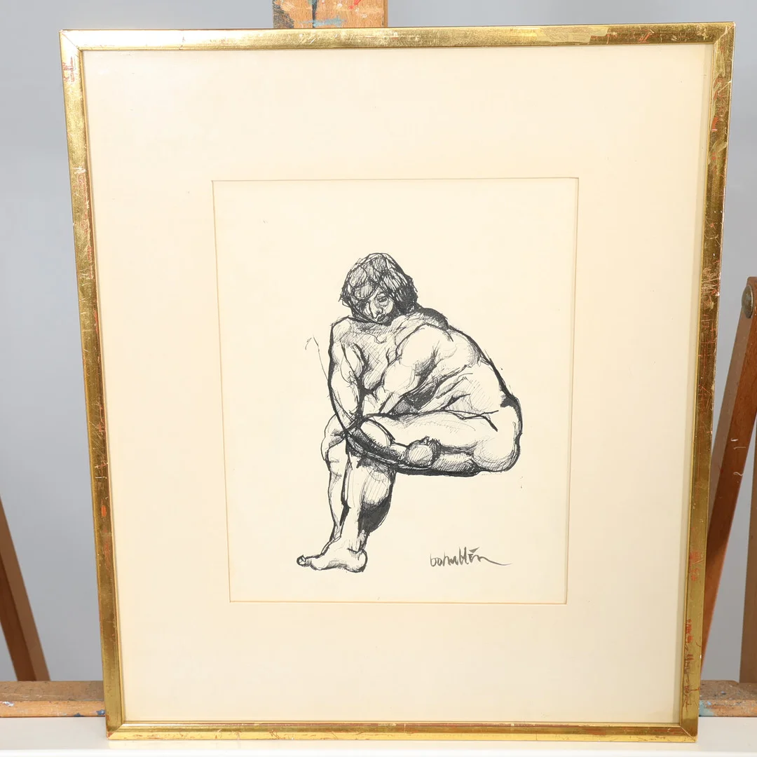 BO HULTÉN. TECKNING signerad. — Drawings — Höörs Auktionshall