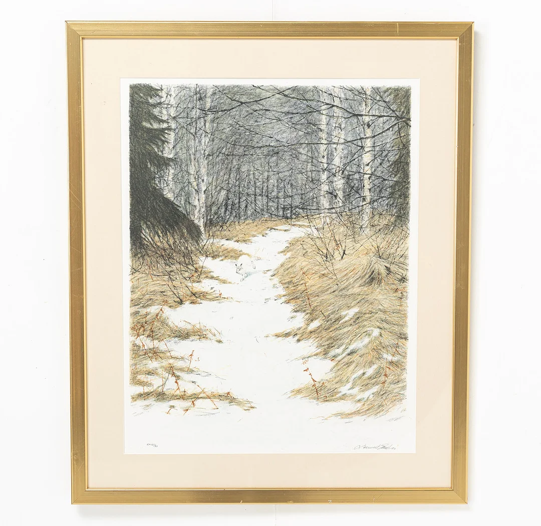 LENNART SAND. Litografi, provtryck, signerad. — Engravings & Prints — Handelslagret Auktionsservice