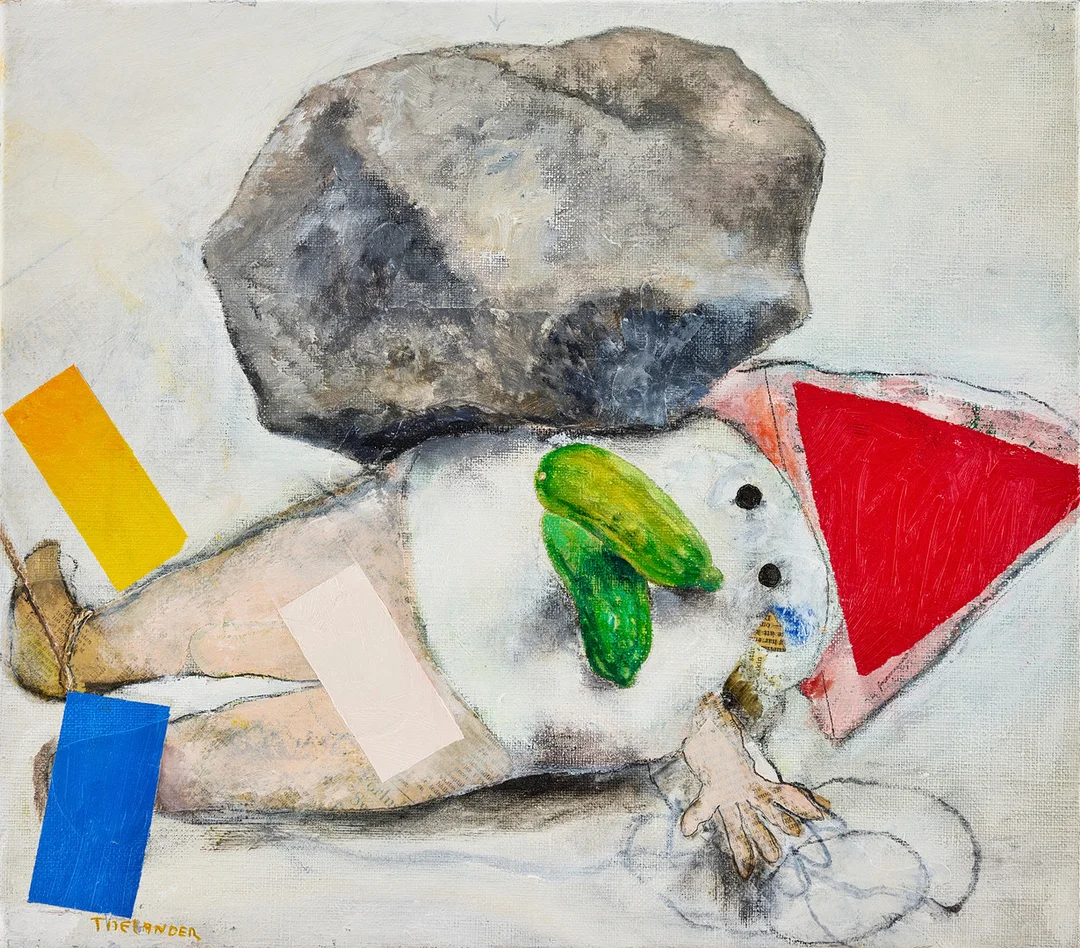 PG THELANDER. "Man med sten (tomte)". — Paintings — Stockholms Auktionsverk Fine Art